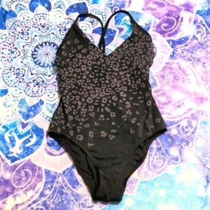 One piece medium black bathing suit